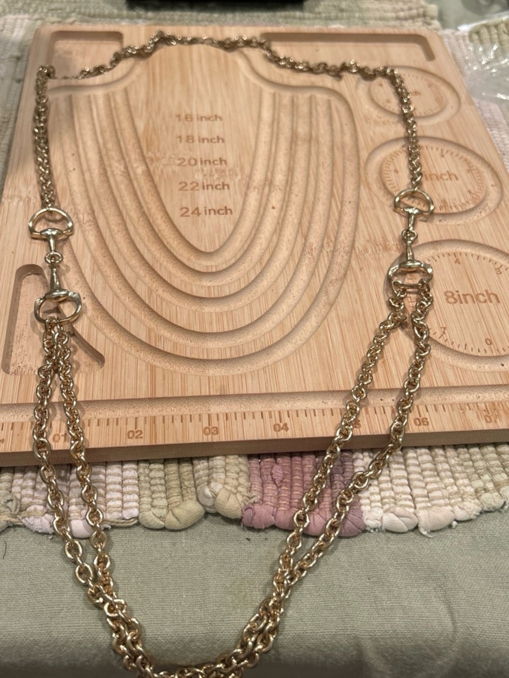 Gold-Tone Horsebit Multi-Chain Necklace - Women Jewelry - Picture 2 of 2